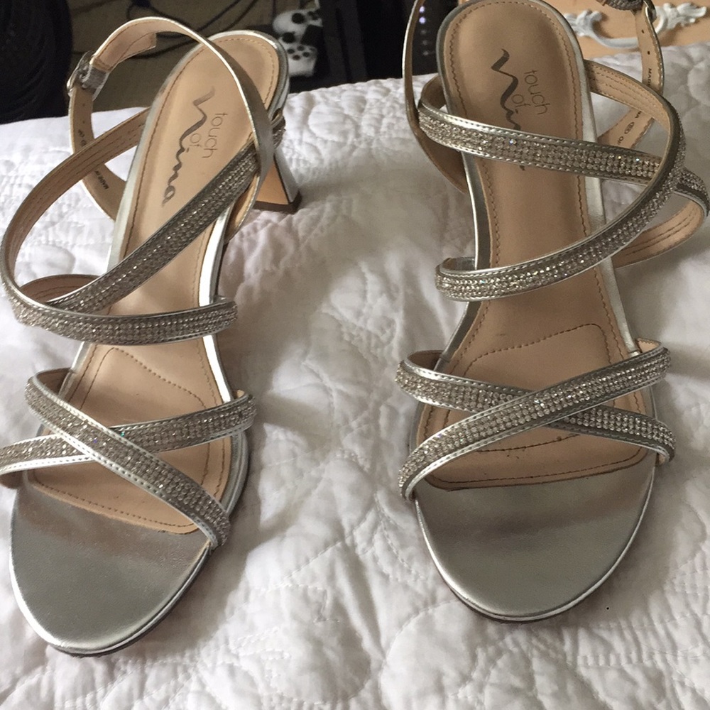 Nina 2” Silver Strappy Sandal
